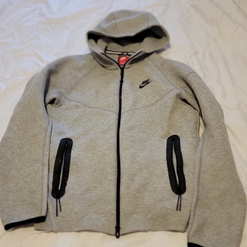 Nike Tech Gray Zip-Up Hoodie